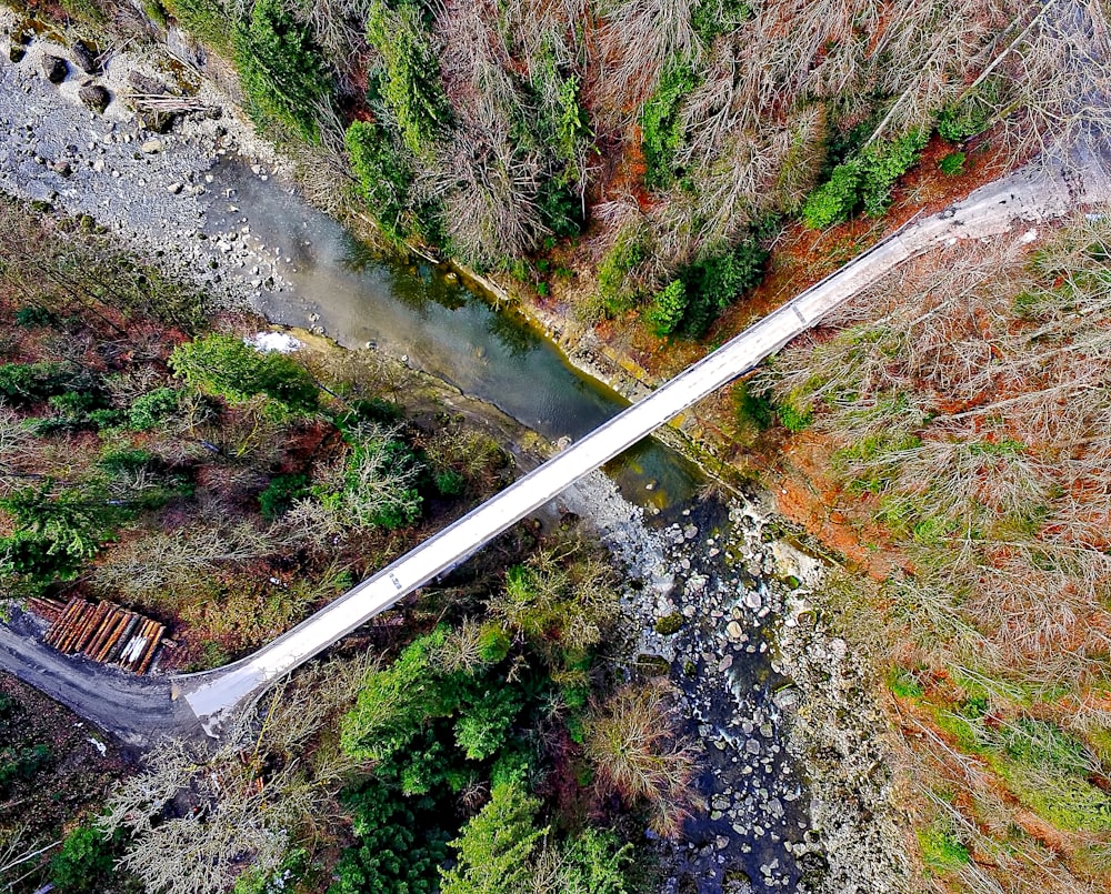 aerial view of bridge