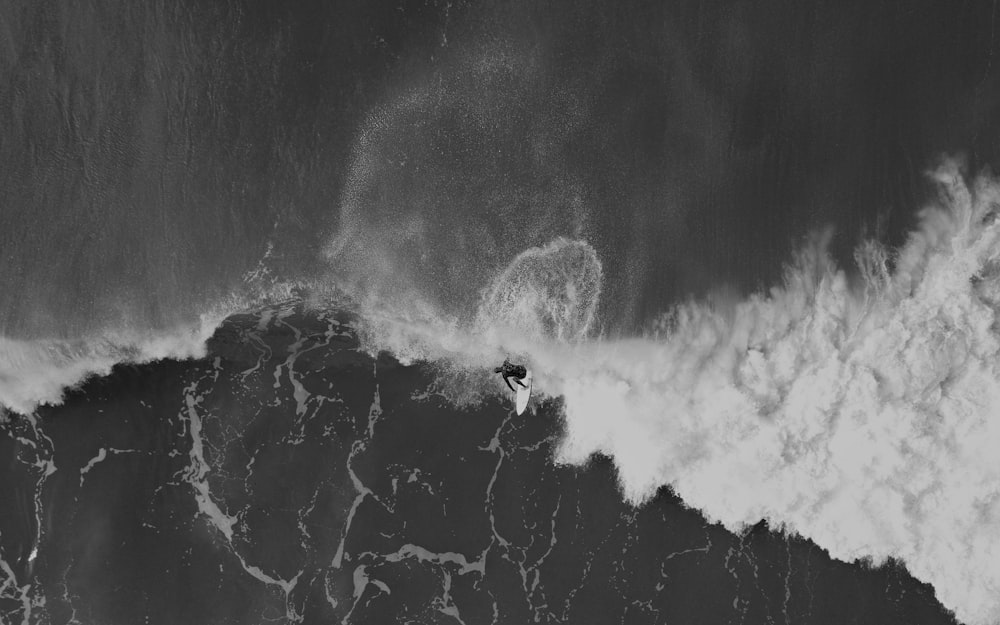 aerial photography of person surfing