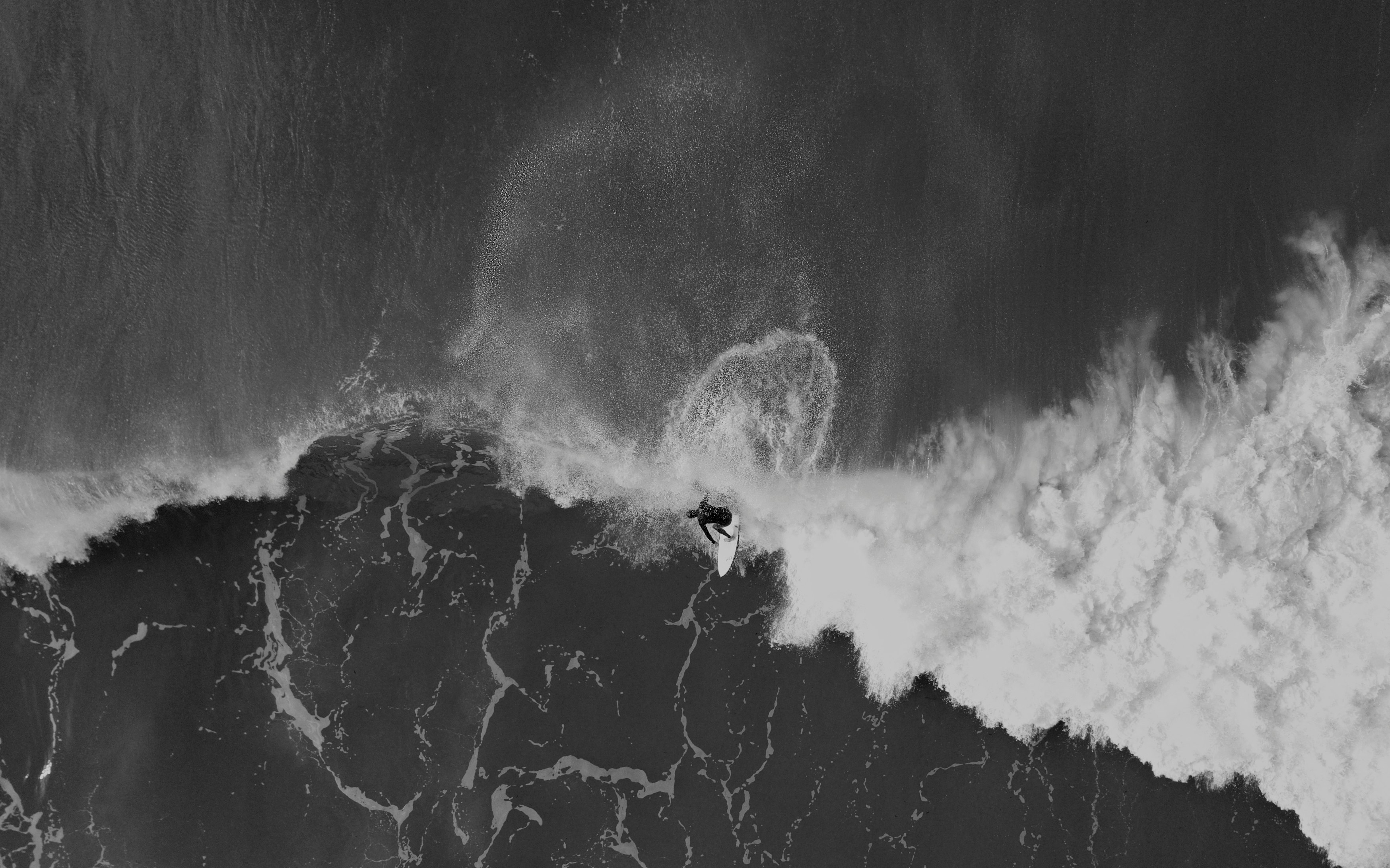 aerial photography of person surfing