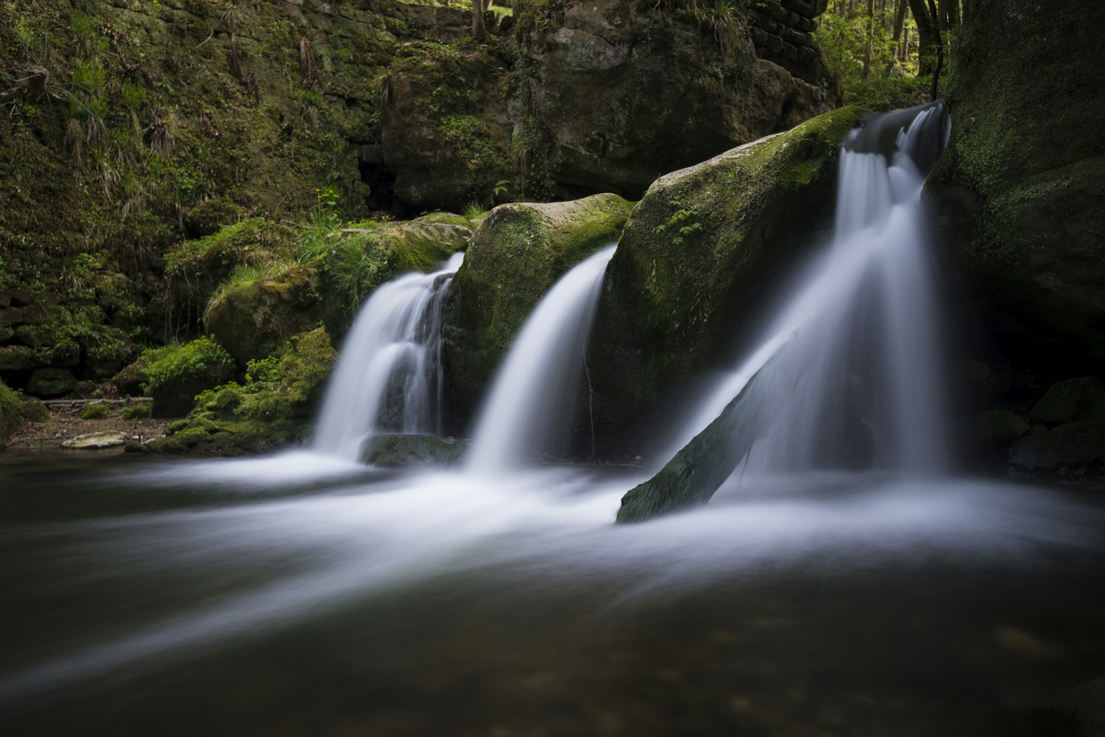 Nikon AF-S Nikkor 16-35mm F4G ED VR sample photo. Flowing water near forest photography