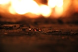 Close-up shot of cinematic lighting effects in a moody video sequence.