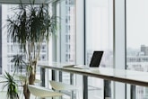 A quiet office desk set up for outreach work