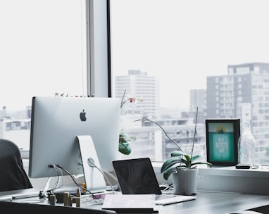 closeup photo of silver iMac