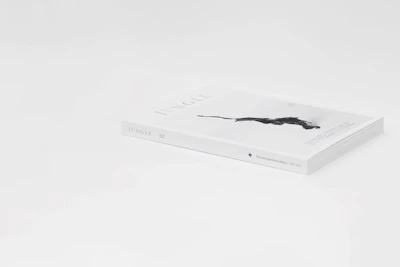 Close-up of a sleek, minimalist catalog layout with elegant typography and ample white space.