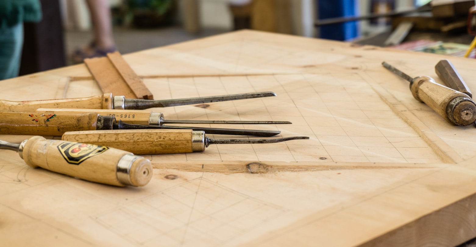 Photo of wood carving tools