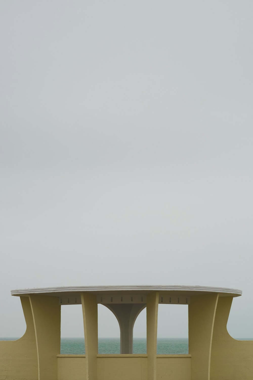 round brown and white table during daytime