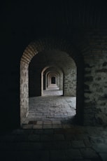 brick walled hallways