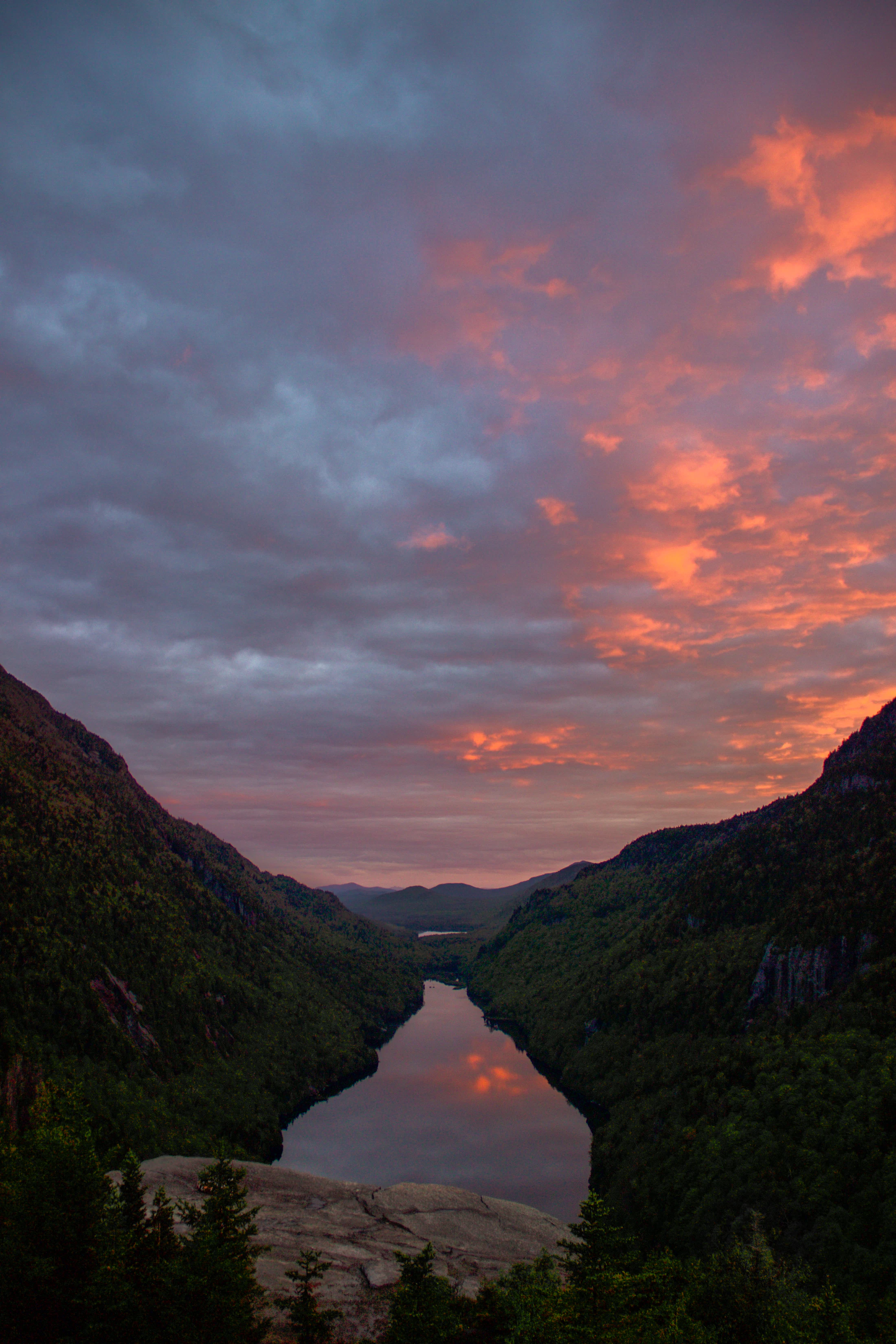 Sunset over the Adirondack Mountains from Indian Head