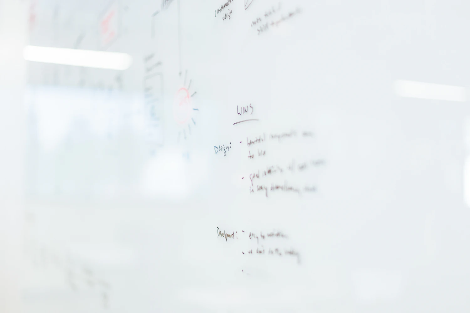 white dry erase board