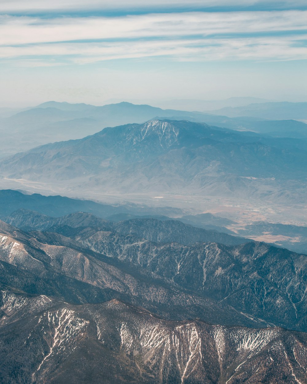 aerial photography of mountains