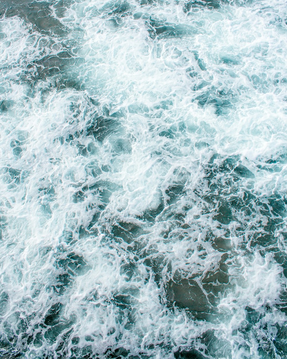 top view of ocean waves