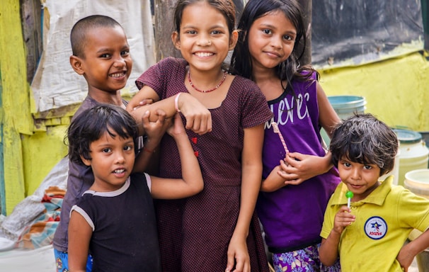 five children smiling