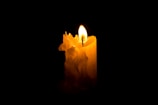 A candle lit in memory, casting a warm glow.