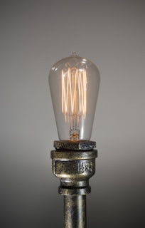 lighted light bulb