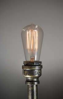 lighted light bulb