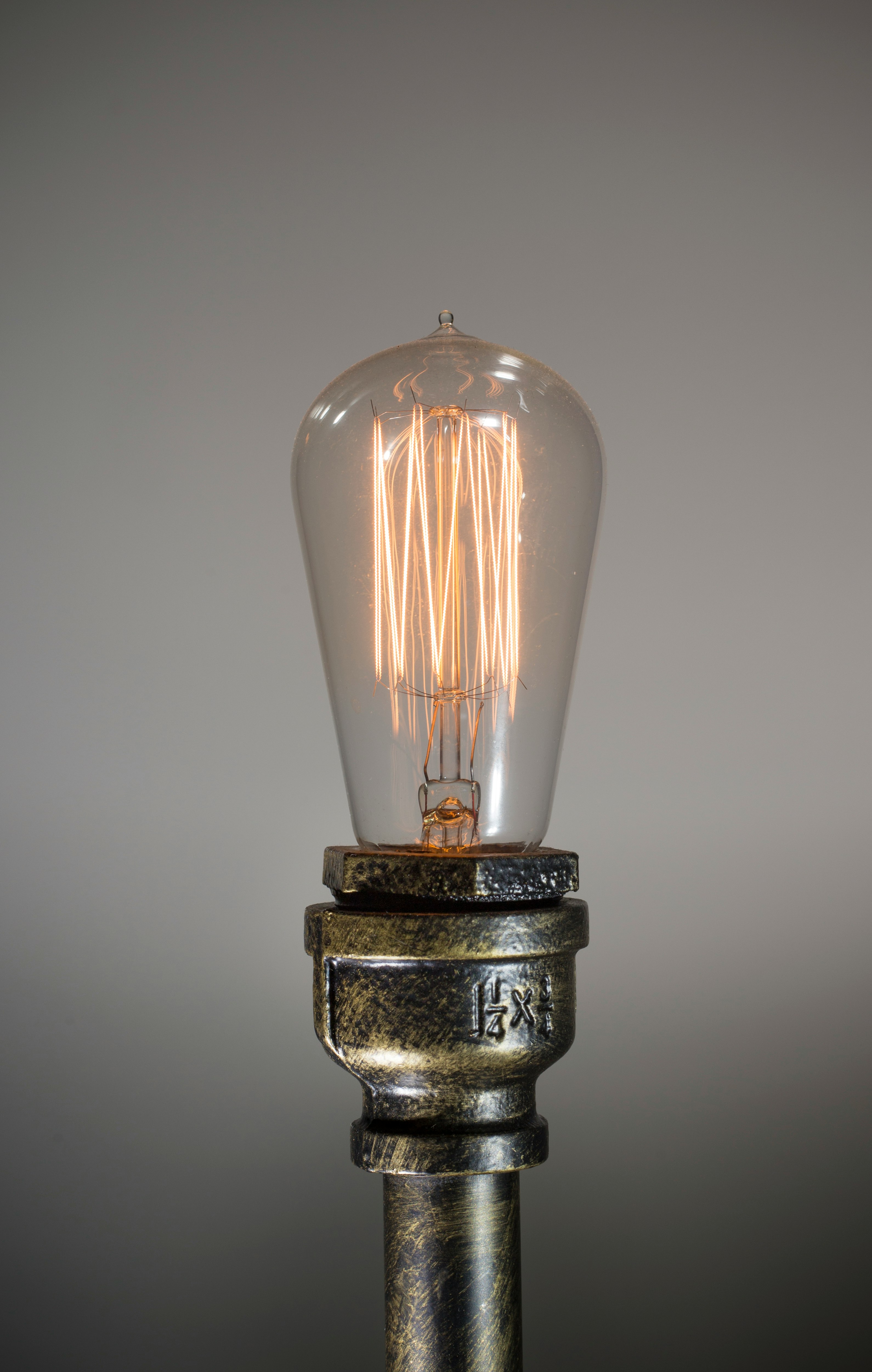 lighted light bulb
