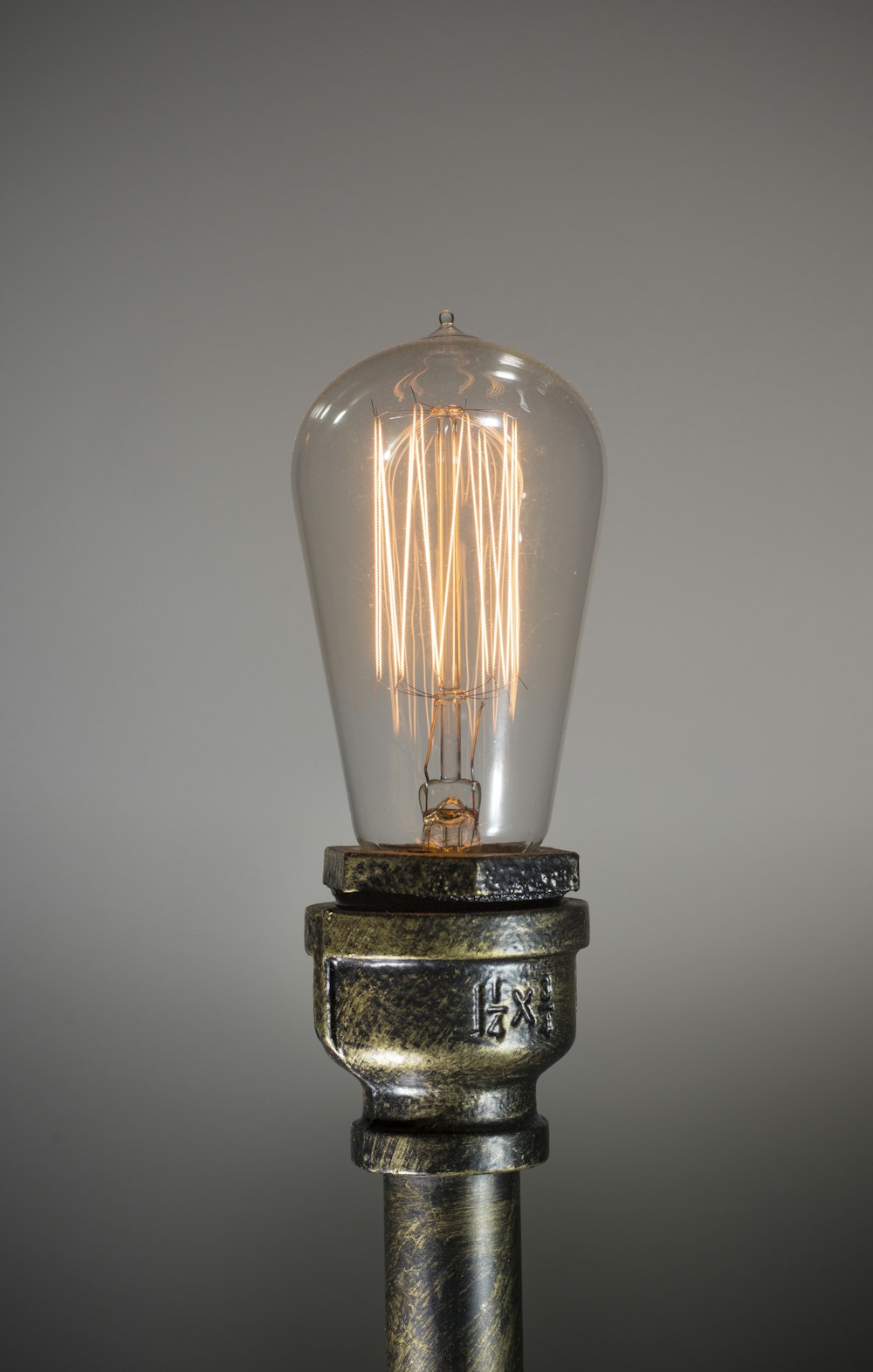 lighted light bulb