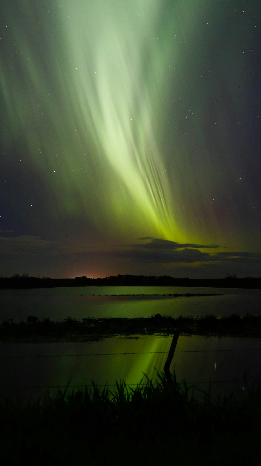 Foto de paisaje de auroras boreales