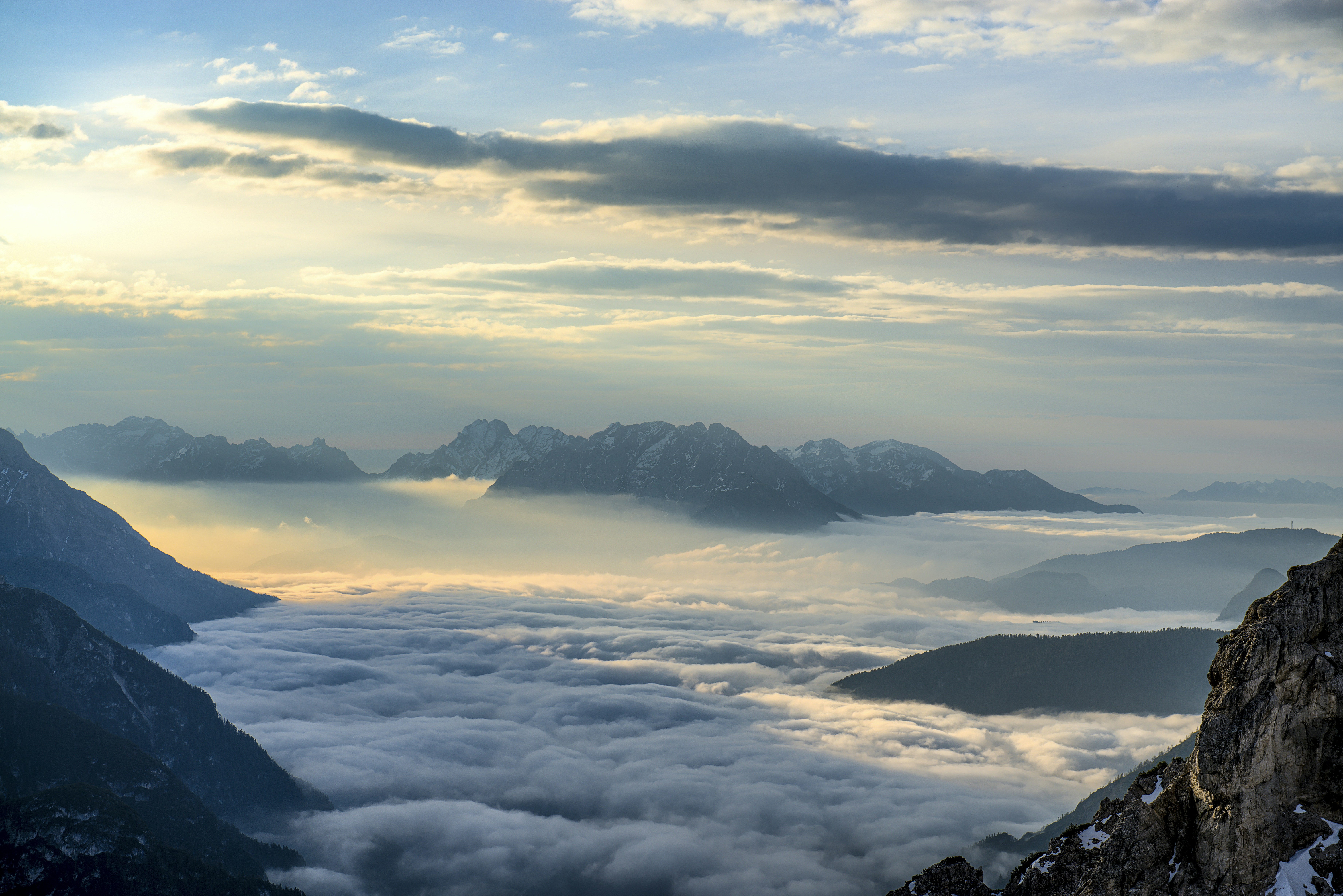 landscape photography of mountains surrounded with clouds