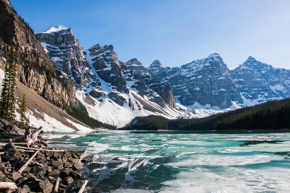 landscape photography of snow mountain