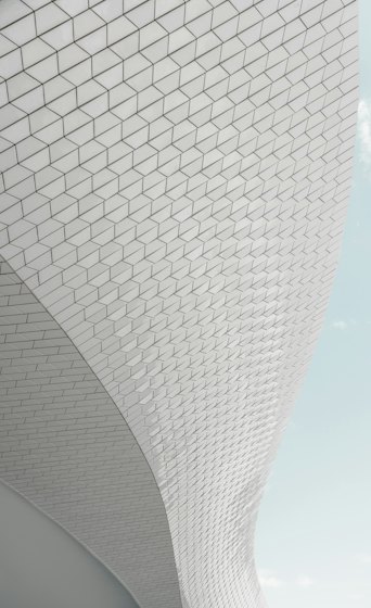 Detalhe geom&eacute;trico de revestimento claro &mdash; foto de banco de imagens, n&atilde;o retrata o Pietra Flat