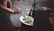 A happy customer enjoying a meal at Vitico's Restaurant.