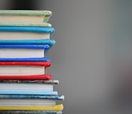 shallow focus photography of books