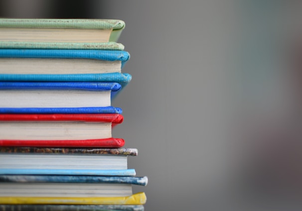 shallow focus photography of books