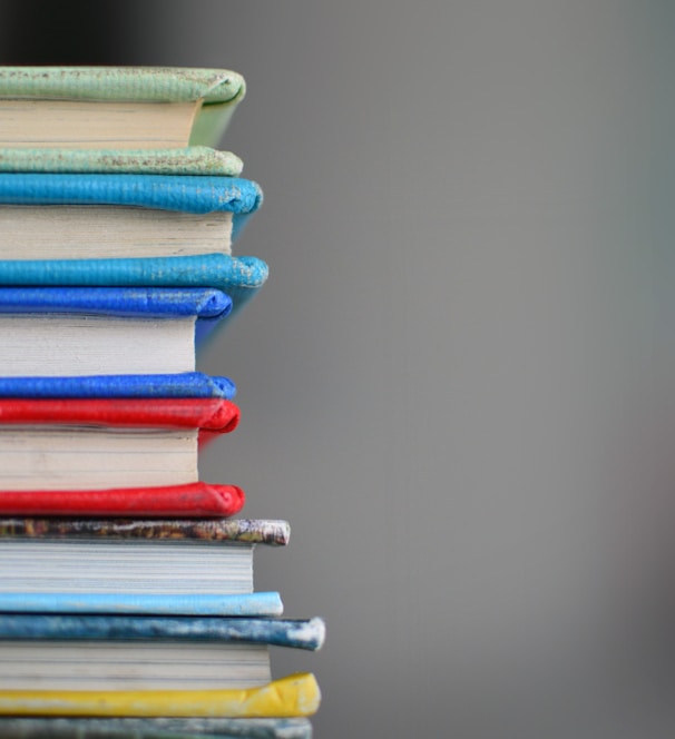 shallow focus photography of books