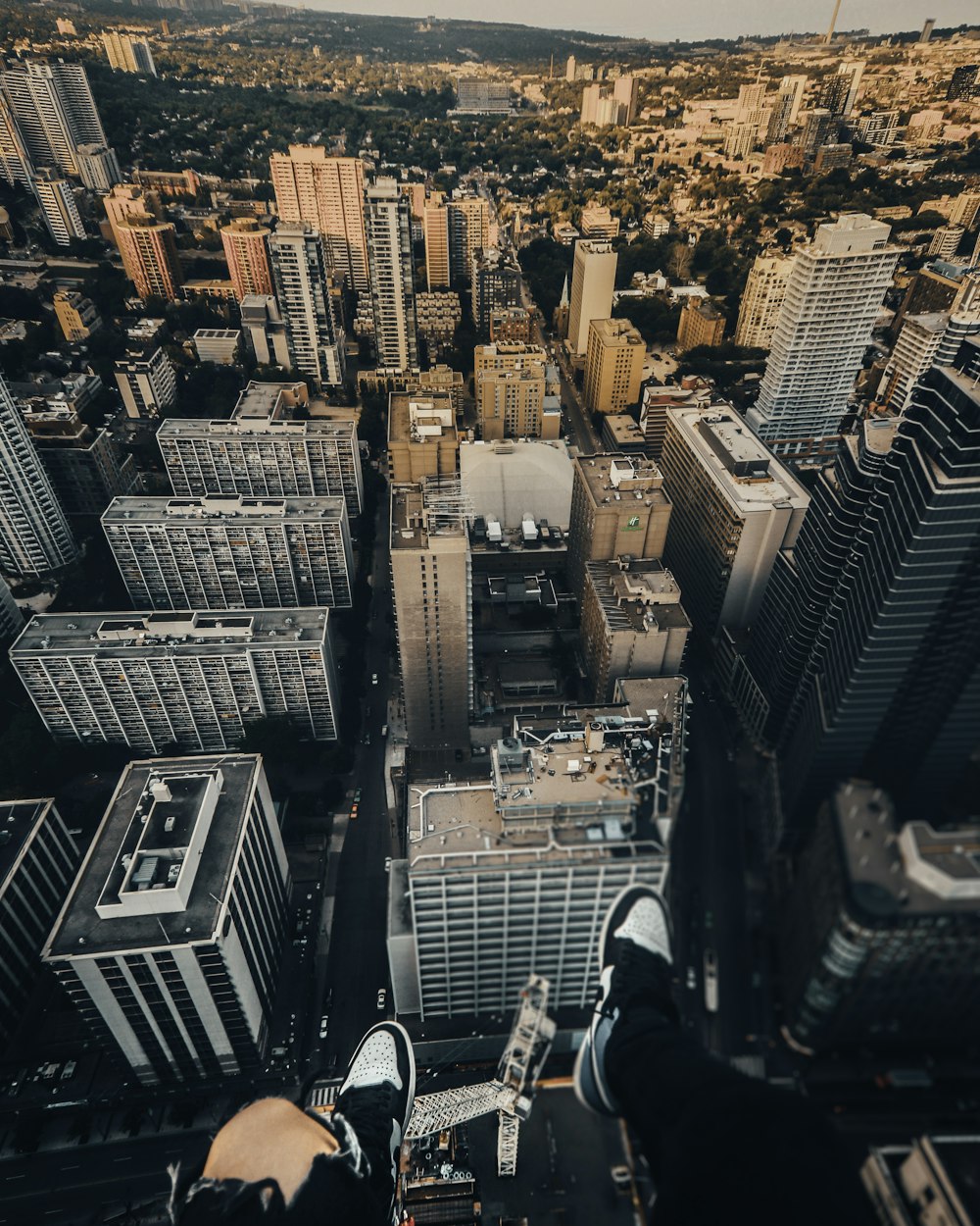 aerial view of high-rise buildings