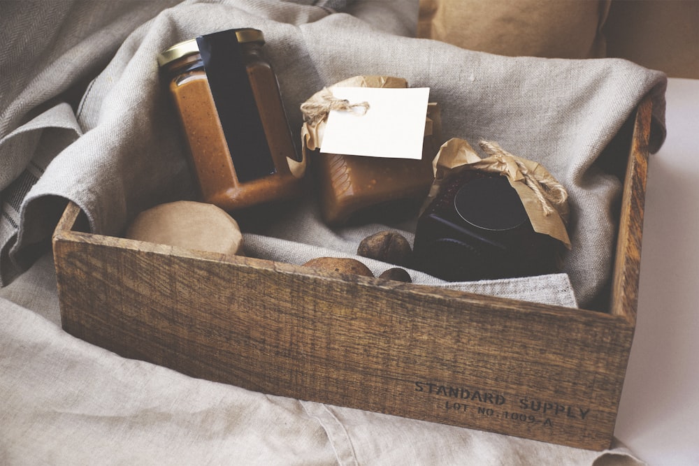 brown wooden box