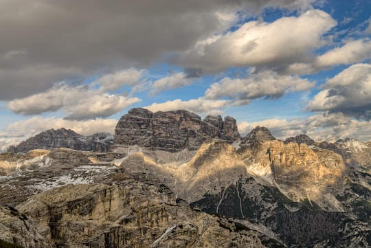 landscape photography of snow covered mountain in Dolomites Italy
