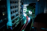 time lapse photography of cars along road