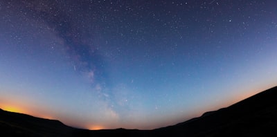 silhouette photo of mountain celestial google meet background