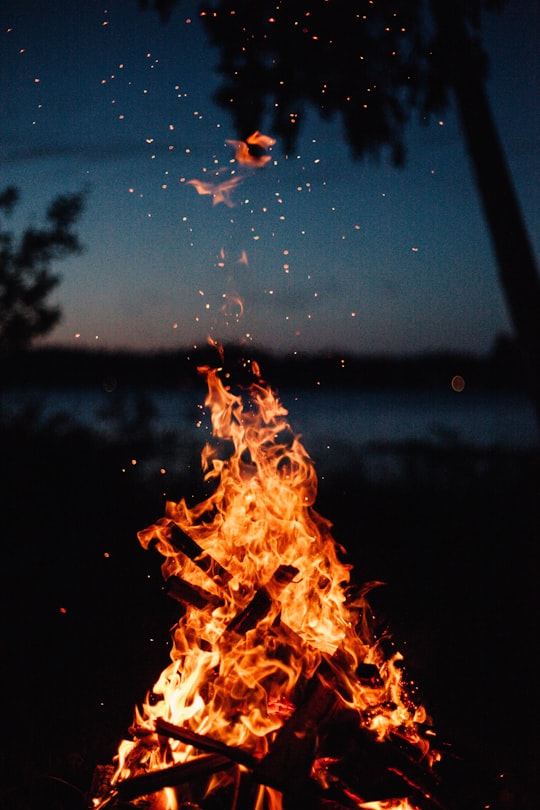 close view of bonfire in Shelton United States