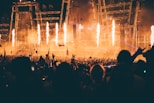 people watching concert