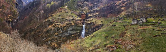 time lapse photography of waterfalls in Mogno Switzerland
