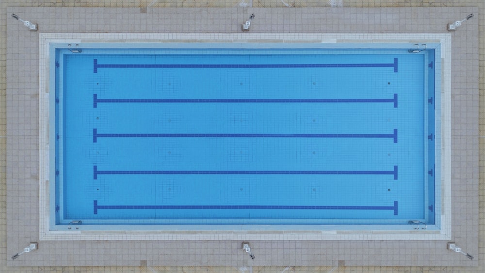 aerial photography of Olympic pool