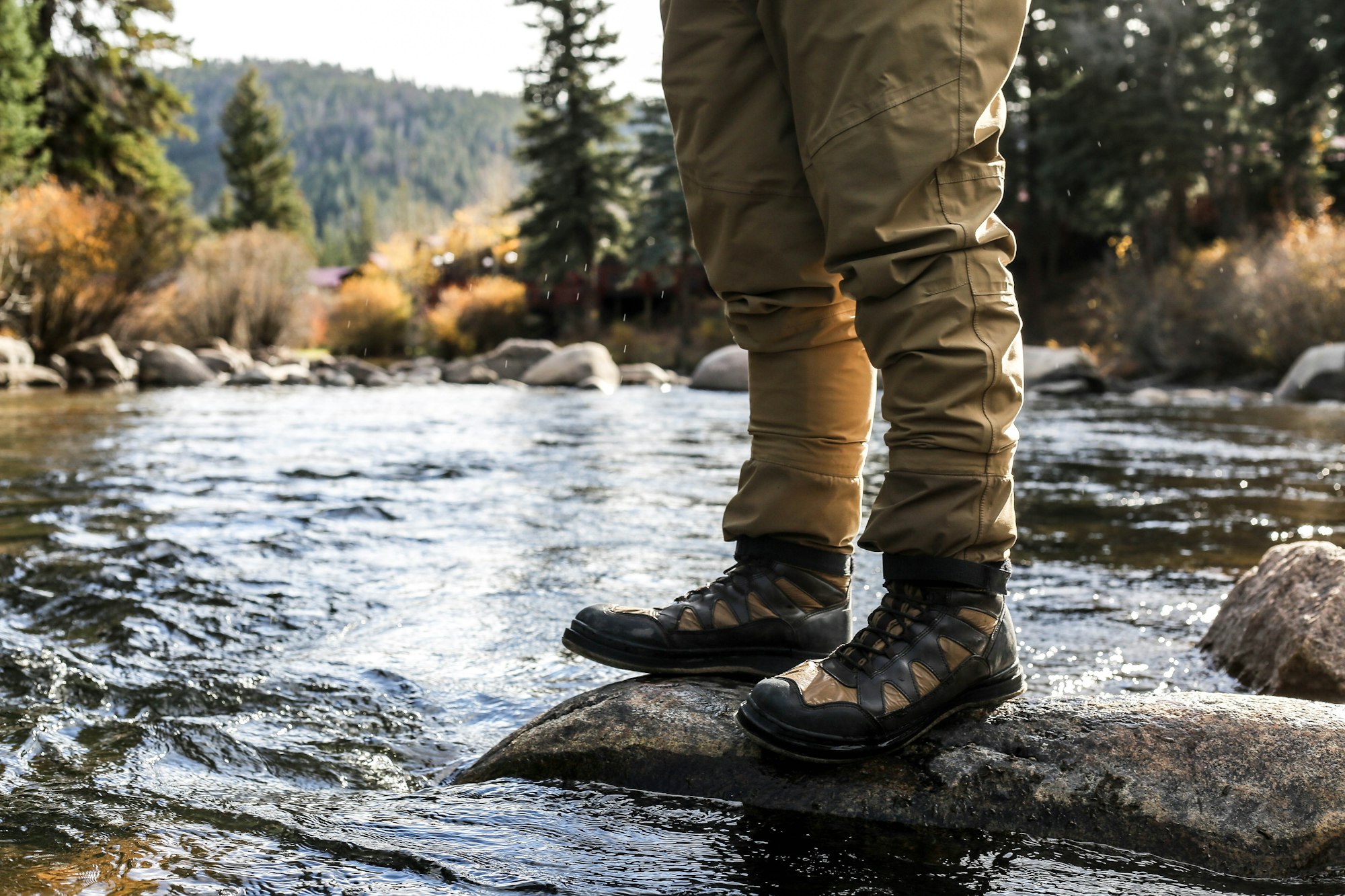 Photo by Taylor Grote - Stocking Foot Waders with Wading Boots