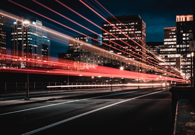 long exposure photography of road and cars