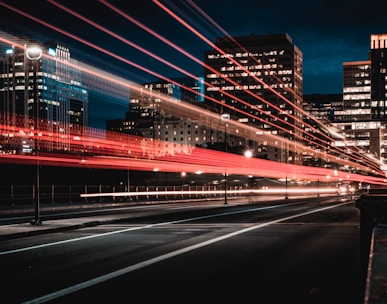 long exposure photography of road and cars