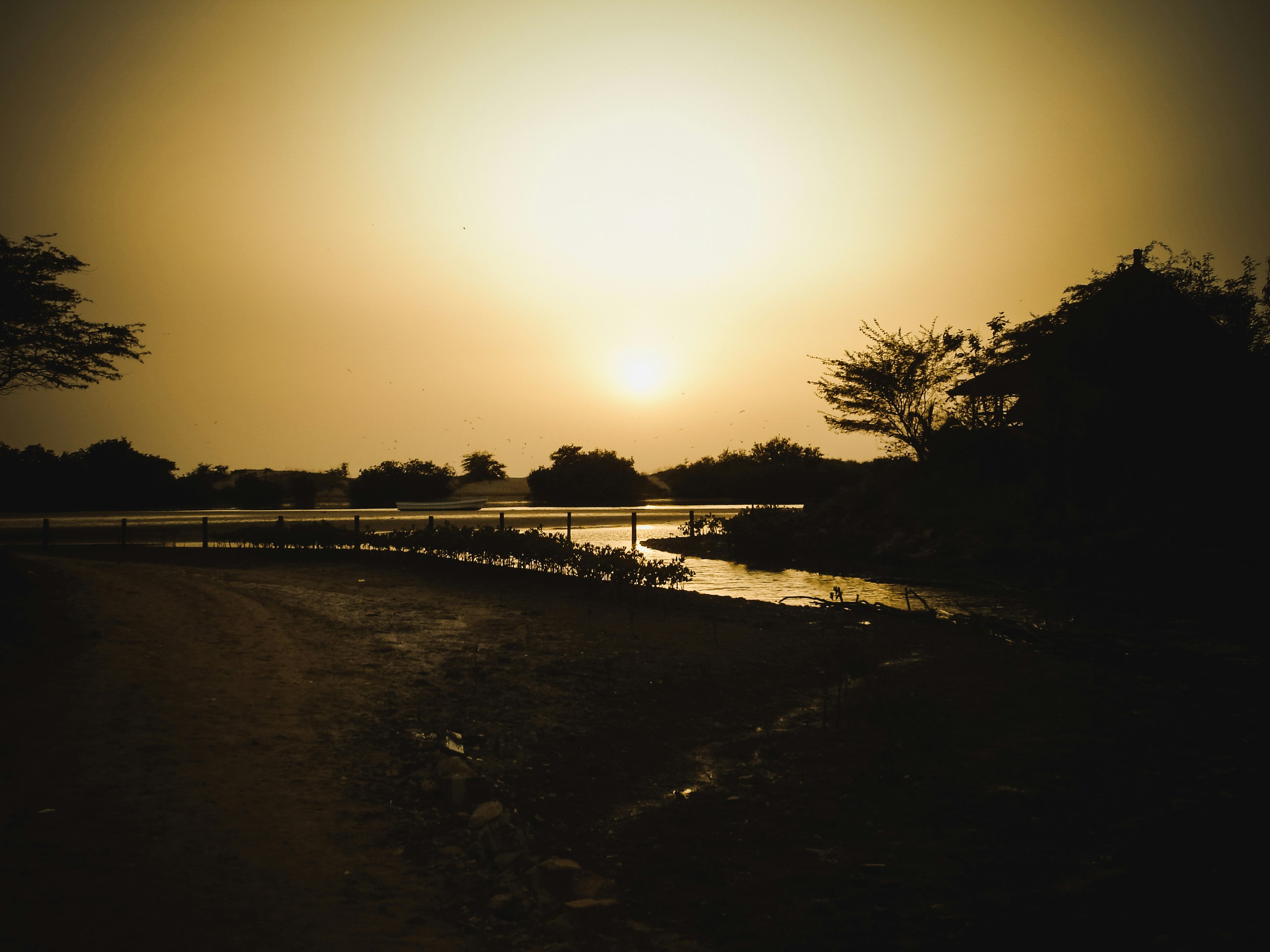 Sunset over the Senegal coastline