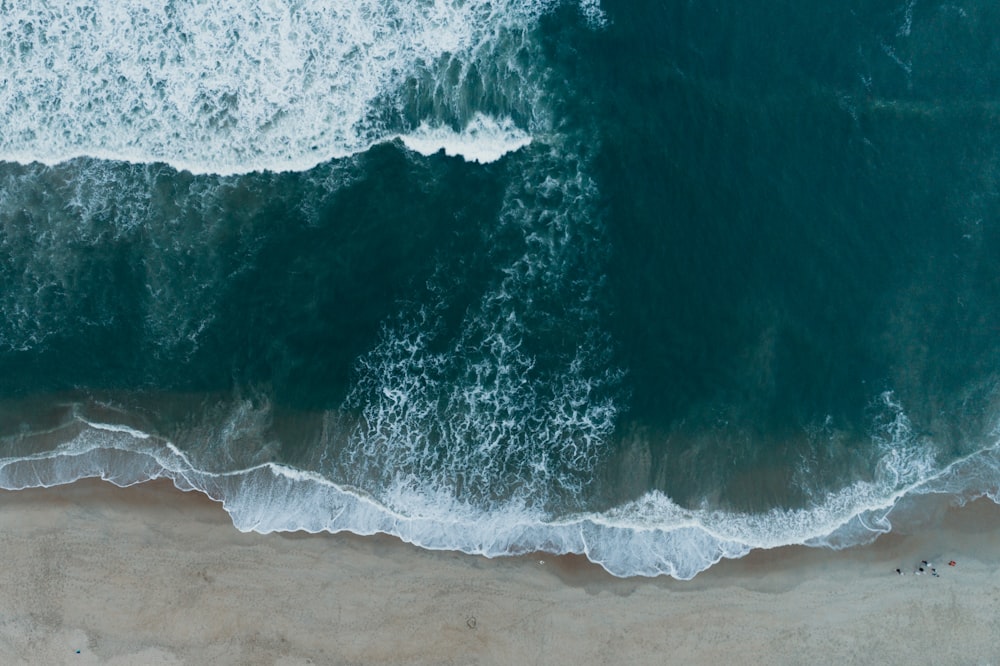 Vagues turquoise sur le bord de mer