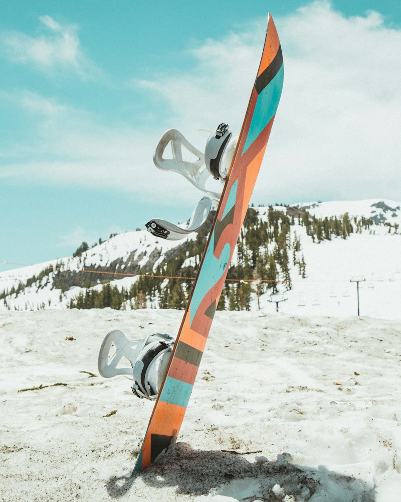Ski equipment organized in storage