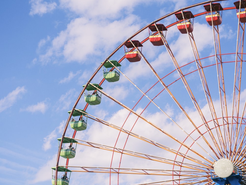 Ferris wheel under cloudy sky during daytime