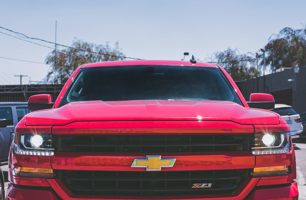 red Chevrolet car