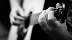 person playing guitar