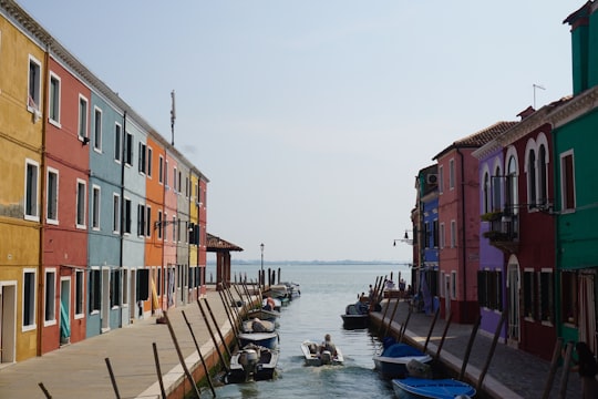 body of water in the middle of buildings in Love Viewing Bridge Italy