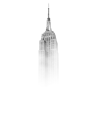 misty empire state building