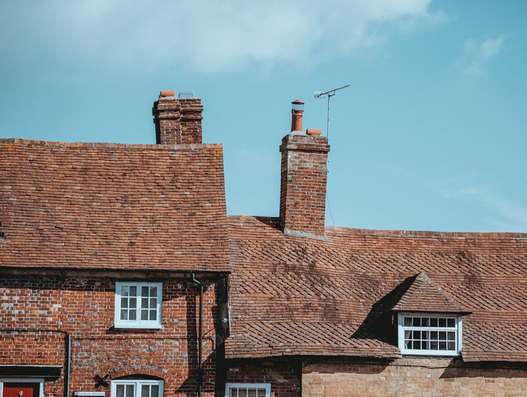  photo of brown and red building chimney